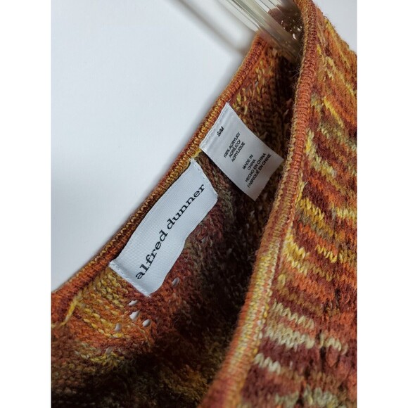 ALFRED DUNNER Petite S - M Sweater Poncho Cape Fringe Autumn Palette - Picture 3 of 14